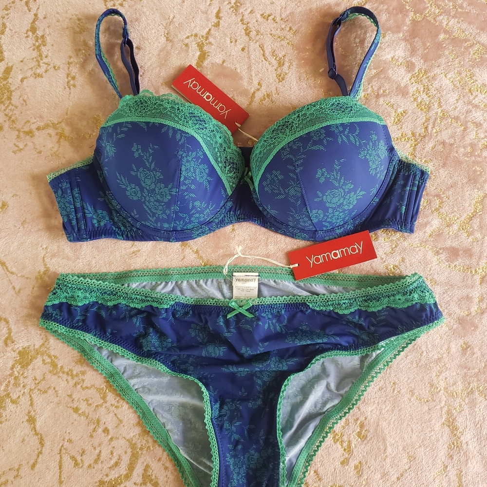 YAMAMAY*  | Green & Blue Floral Set